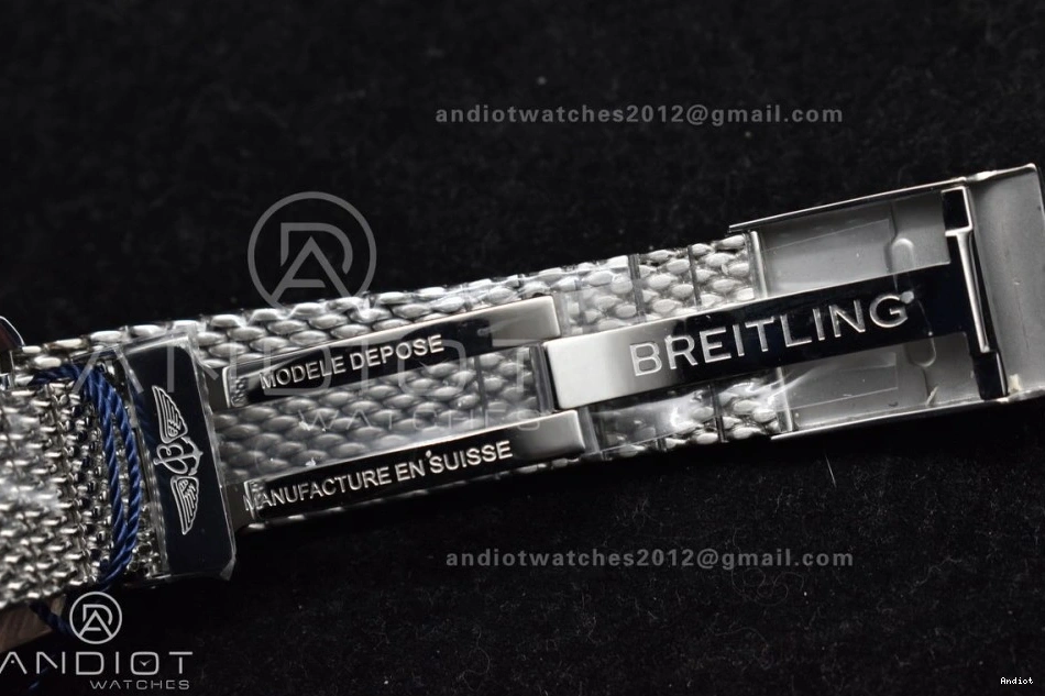 SS II White SuperOcean Blue Ceramic Bezel 42mm on SS Mesh A2824 Dial BLSF Bracelet Heritage 1115